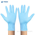 産業用の青とオレンジ色のニトリル手袋
